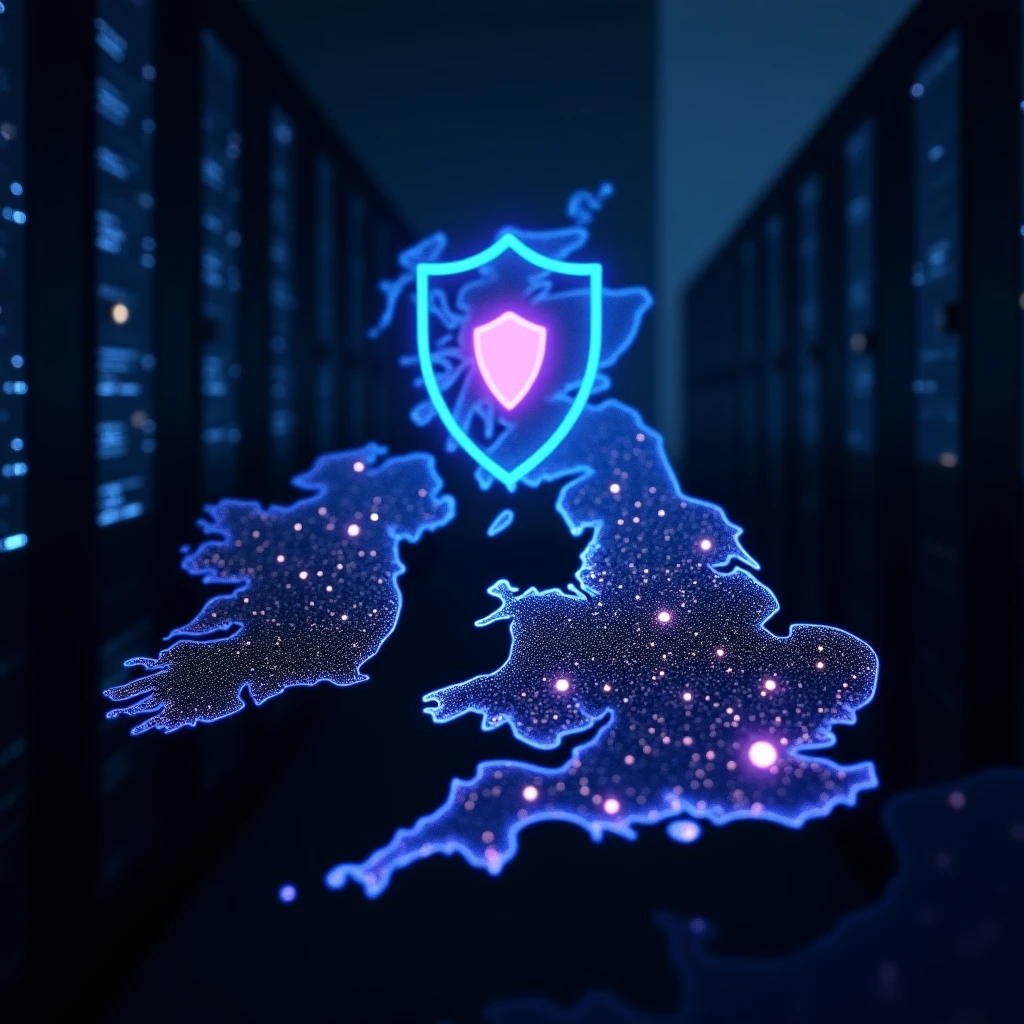 A diagram showing UK data sovereignty and AI hosting compliance